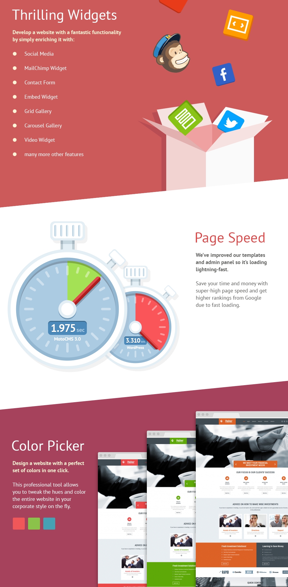 шаблон business &amp; services moto cms 3