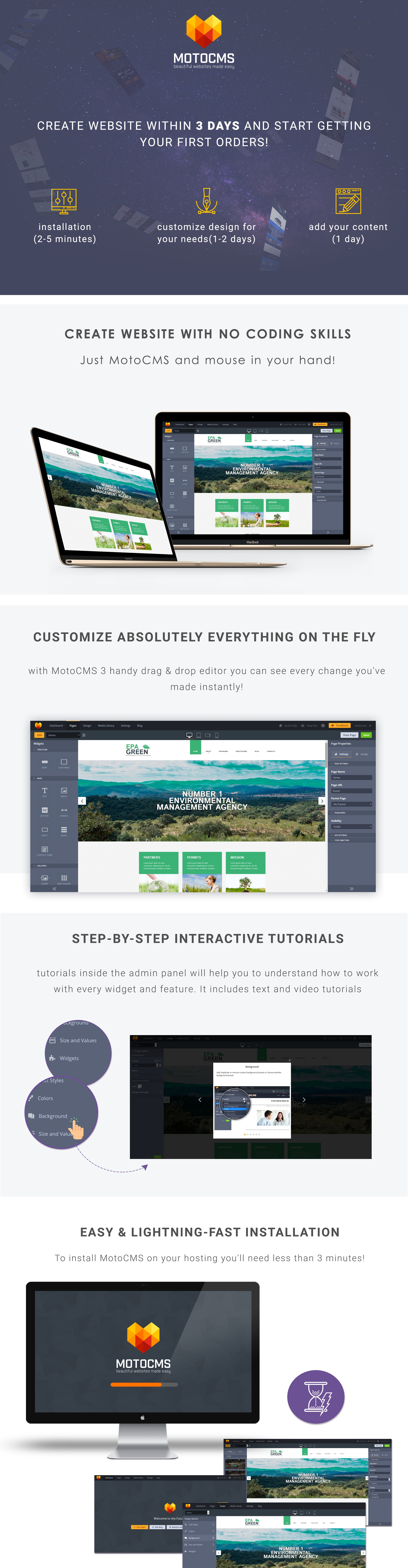 шаблон environmental moto cms 3