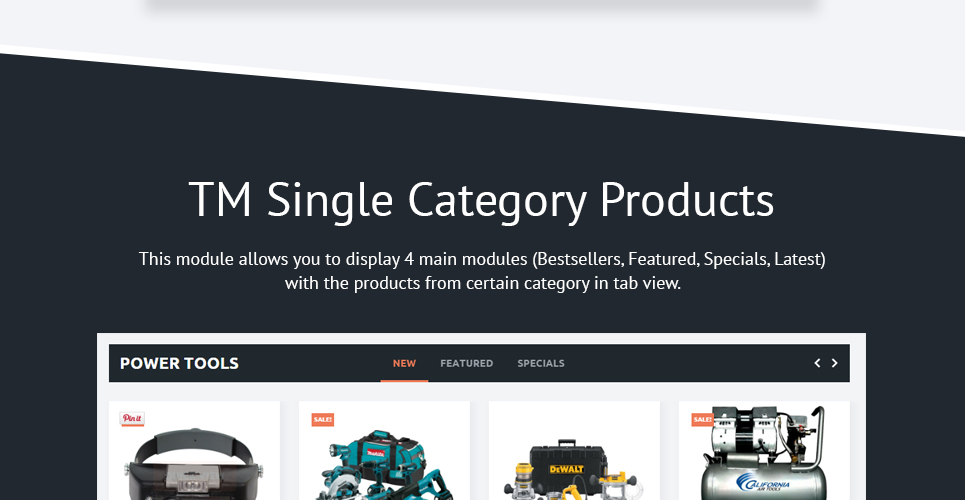 магазин инструментов шаблон opencart