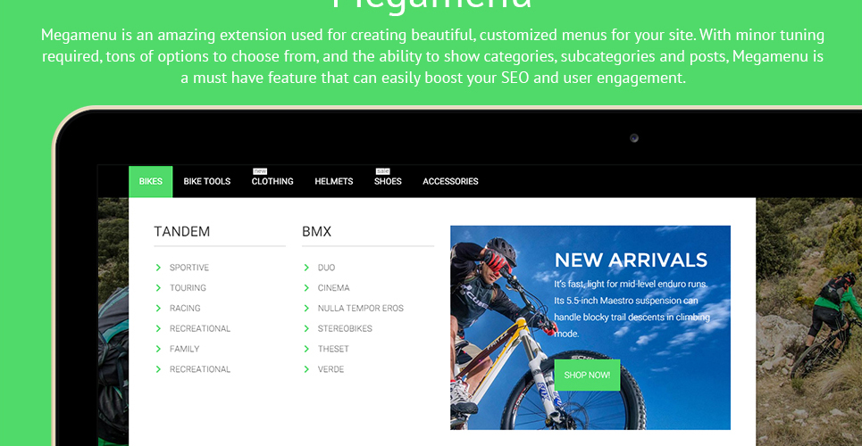 тема bikes prestashop