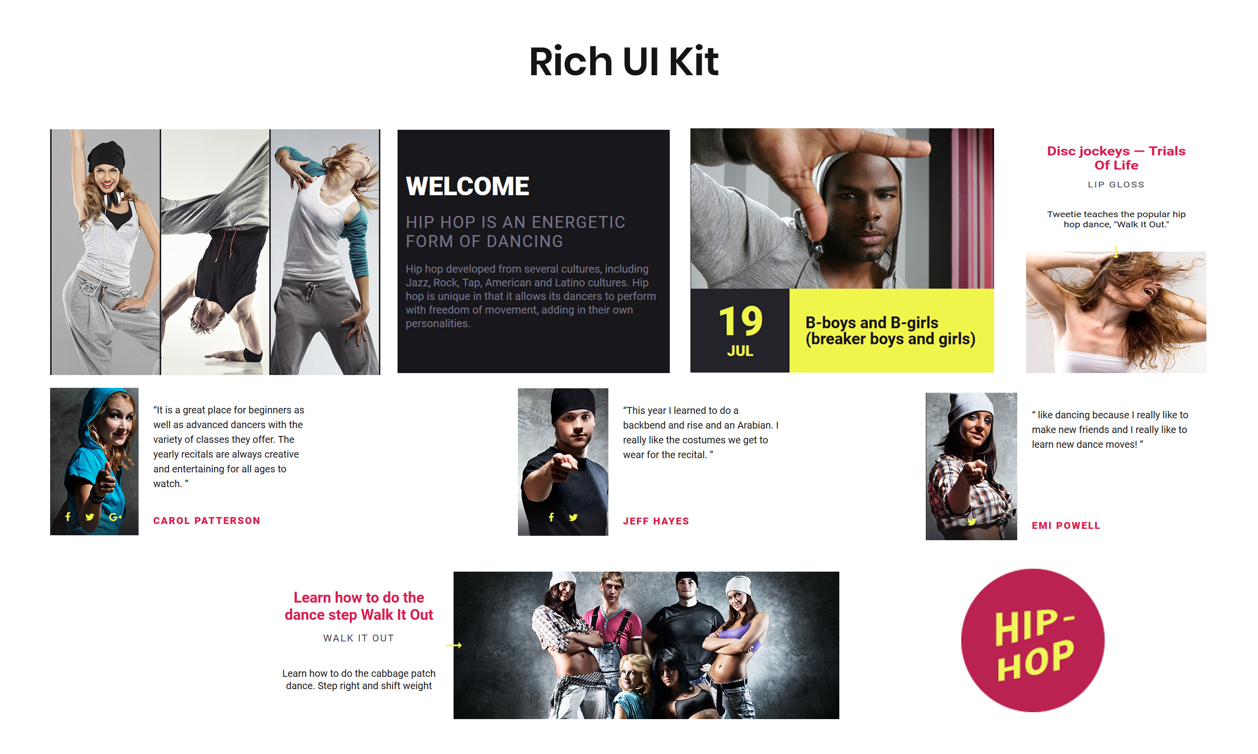 dance studio creative html landing page template