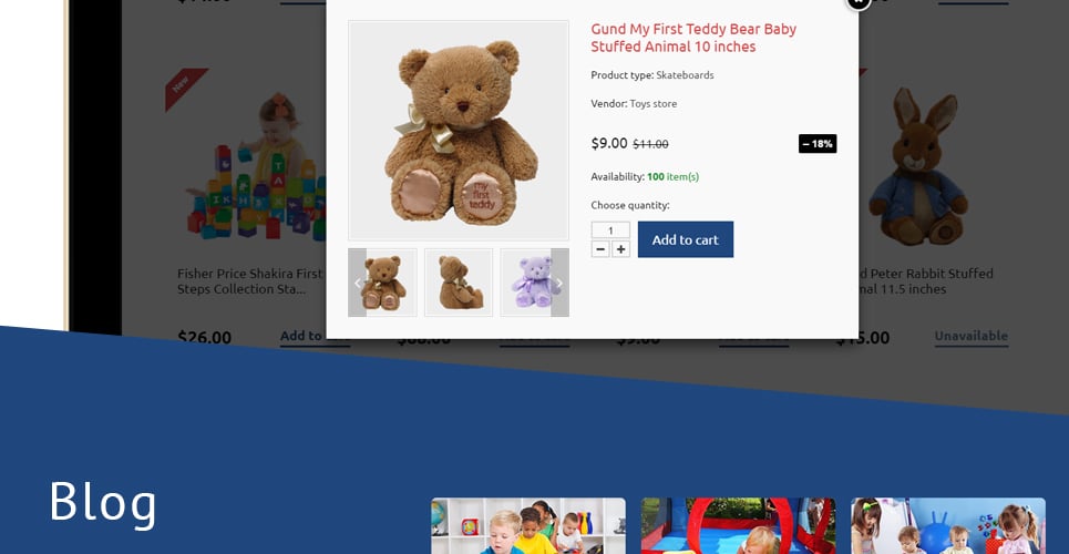 магазин игрушек shopify тема