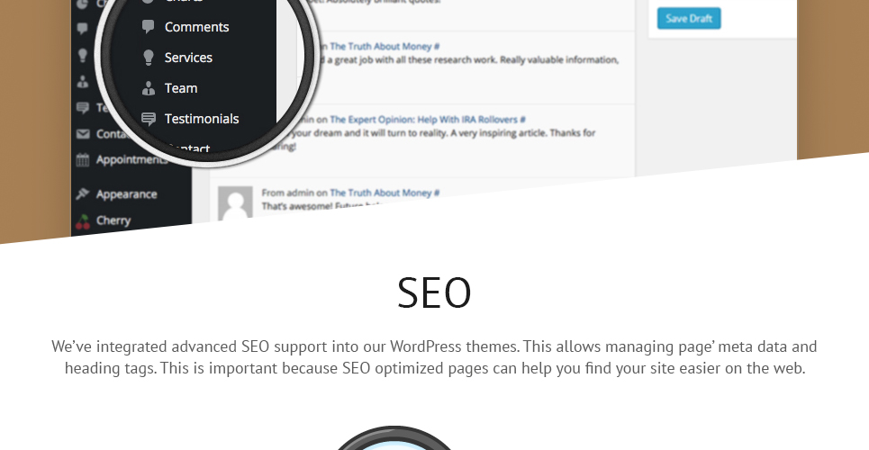 финансовый советник отзывчивая тема wordpress