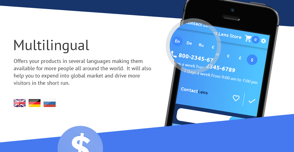 шаблон opencart для контактных линз
