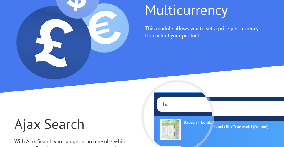 шаблон opencart для контактных линз