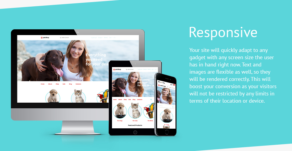 шаблон OpenCart petshop