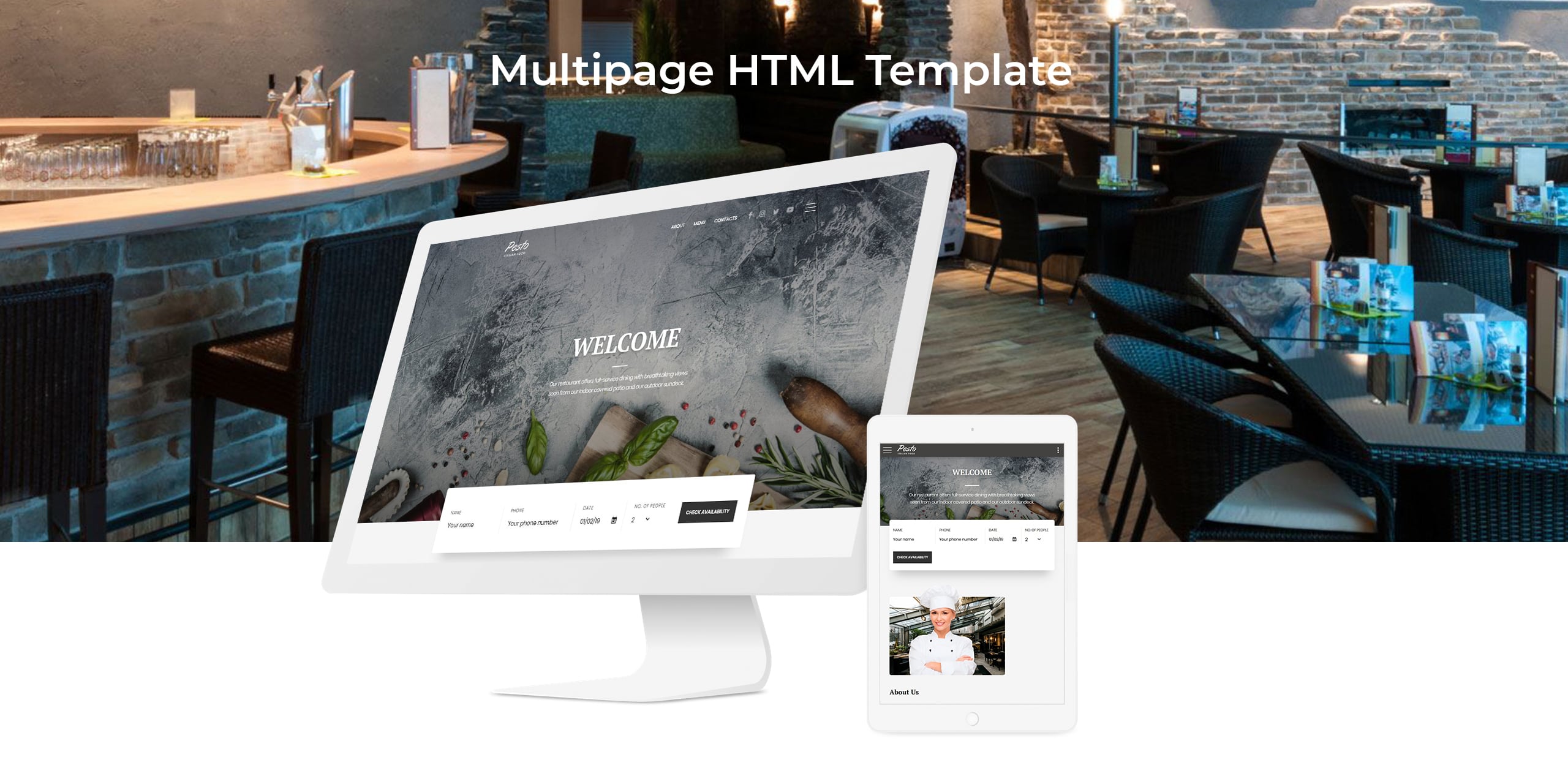 итальянский ресторан многостраничный стильный html шаблон сайта