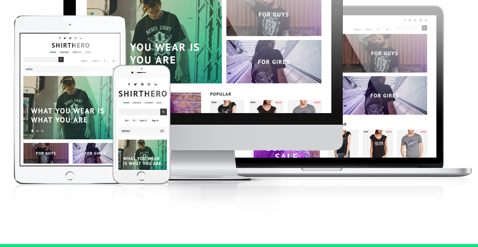 рубашка prestashop тема