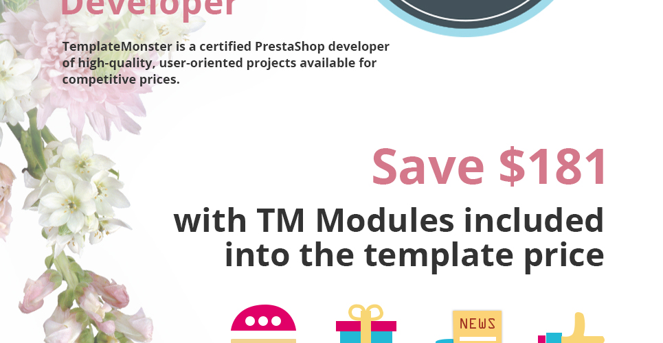 розовый флора prestashop тема
