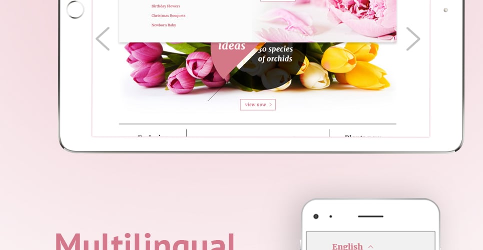 розовый флора prestashop тема