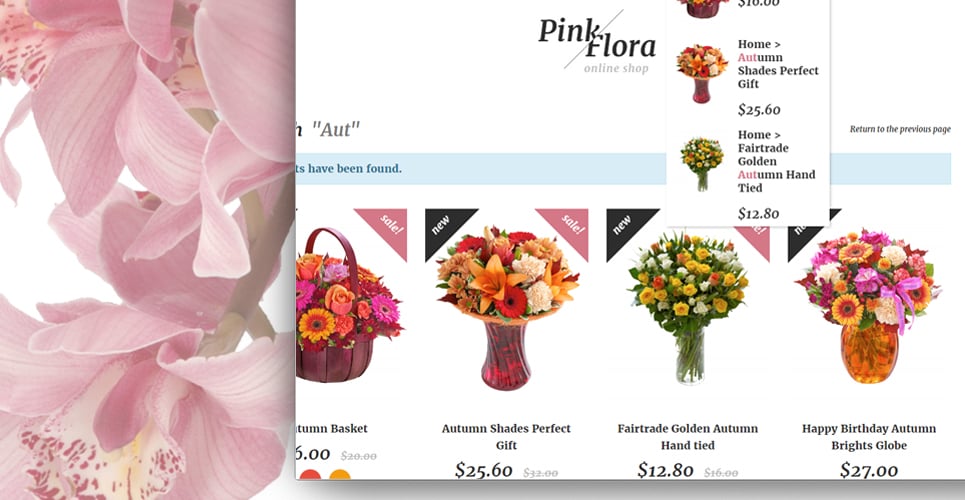 розовый флора prestashop тема