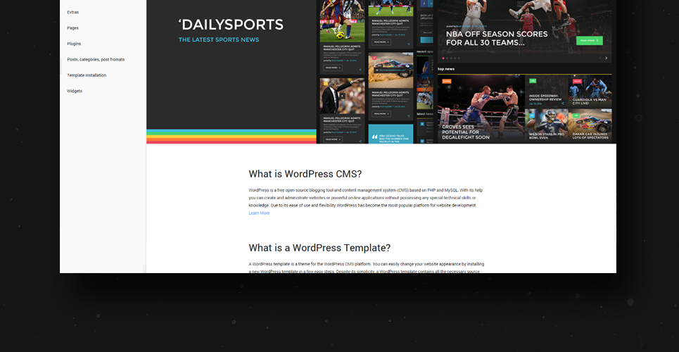 спортивный журнал wordpress тема