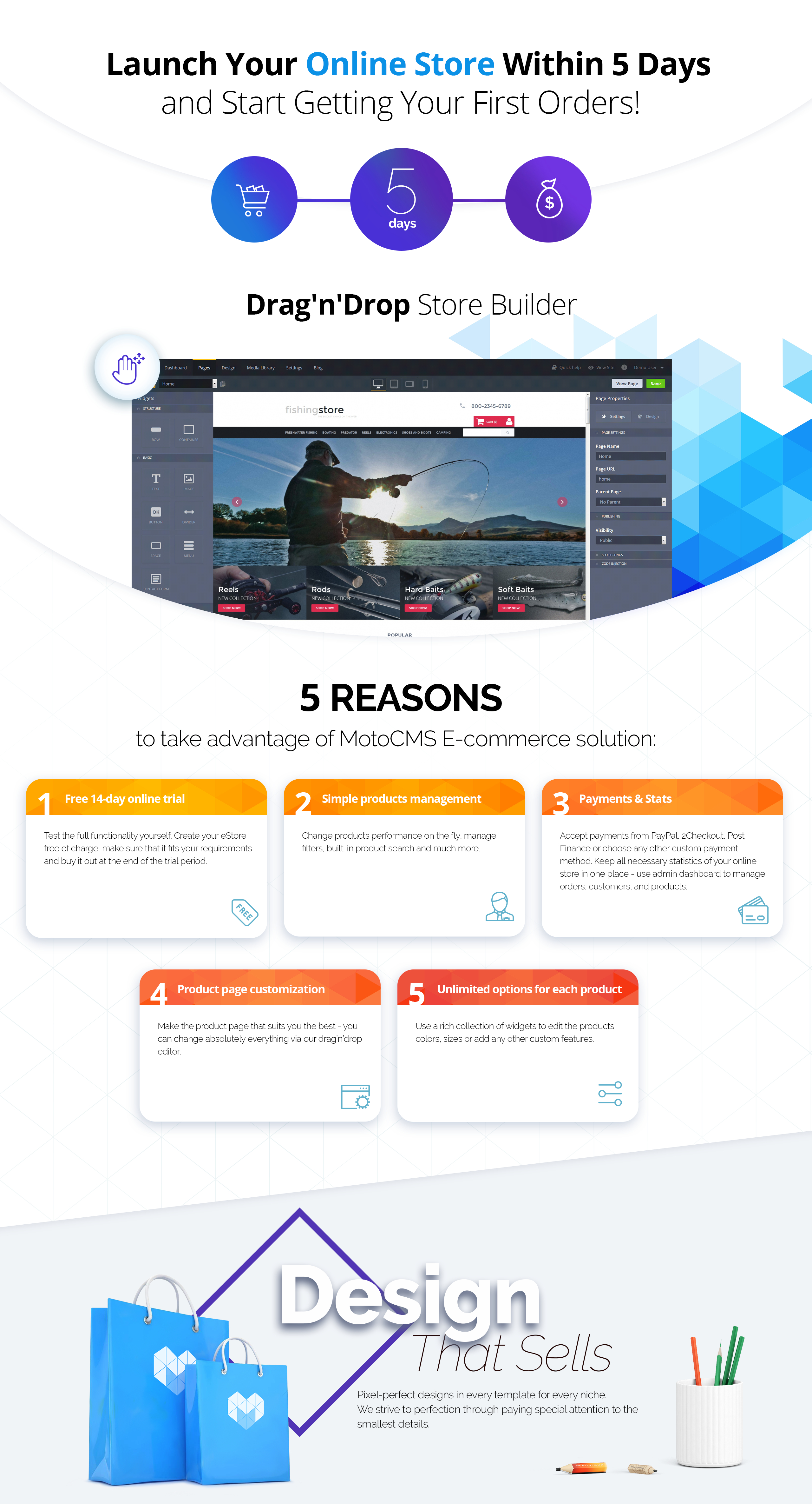 шаблон электронной коммерции fishing motocms
