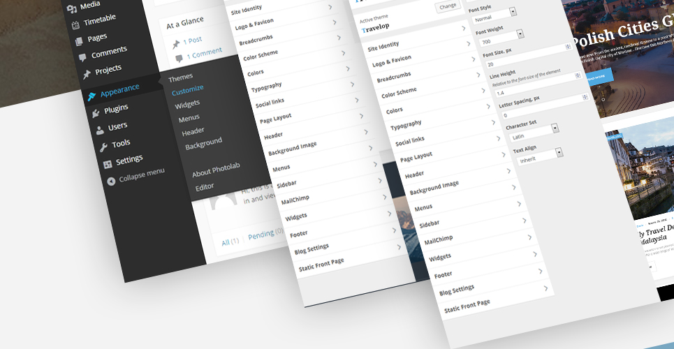 путешествующий блог wordpress тема