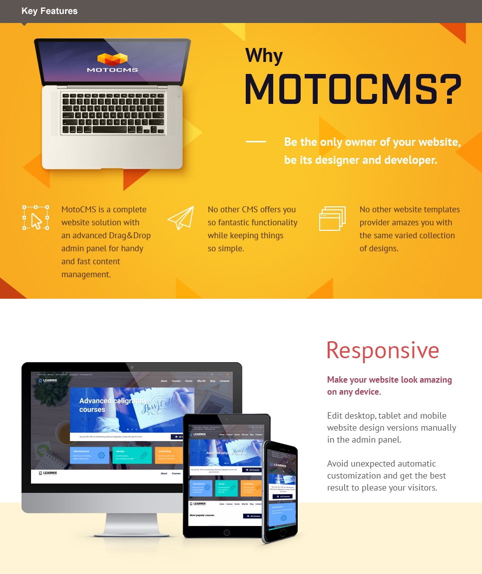 шаблон education moto cms 3