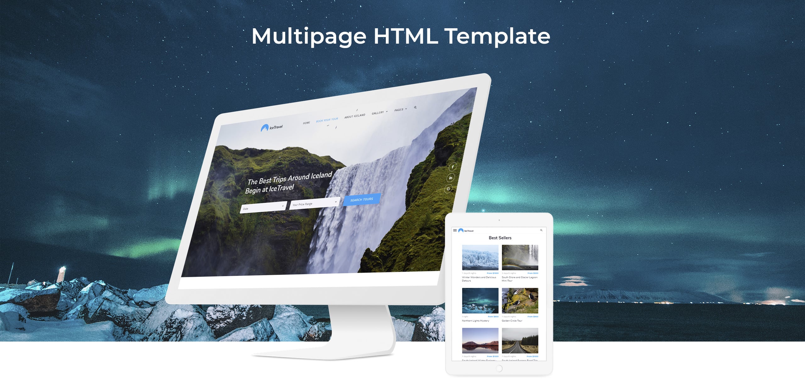 туристическое агентство многостраничный классический html5 шаблон сайта