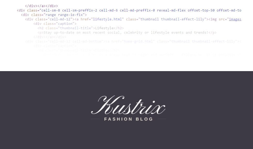 шаблон сайта kustrix