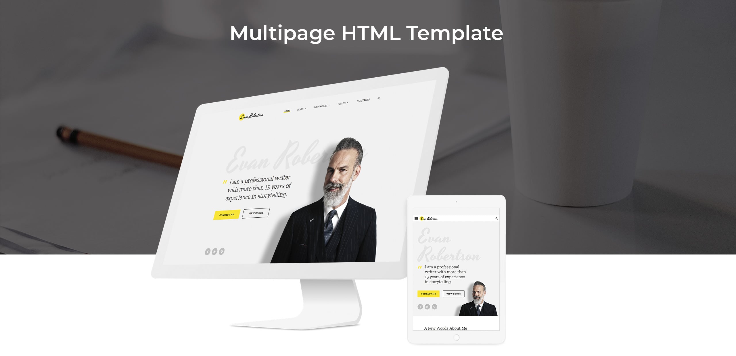 персональный многостраничный чистый html bootstrap шаблон сайта