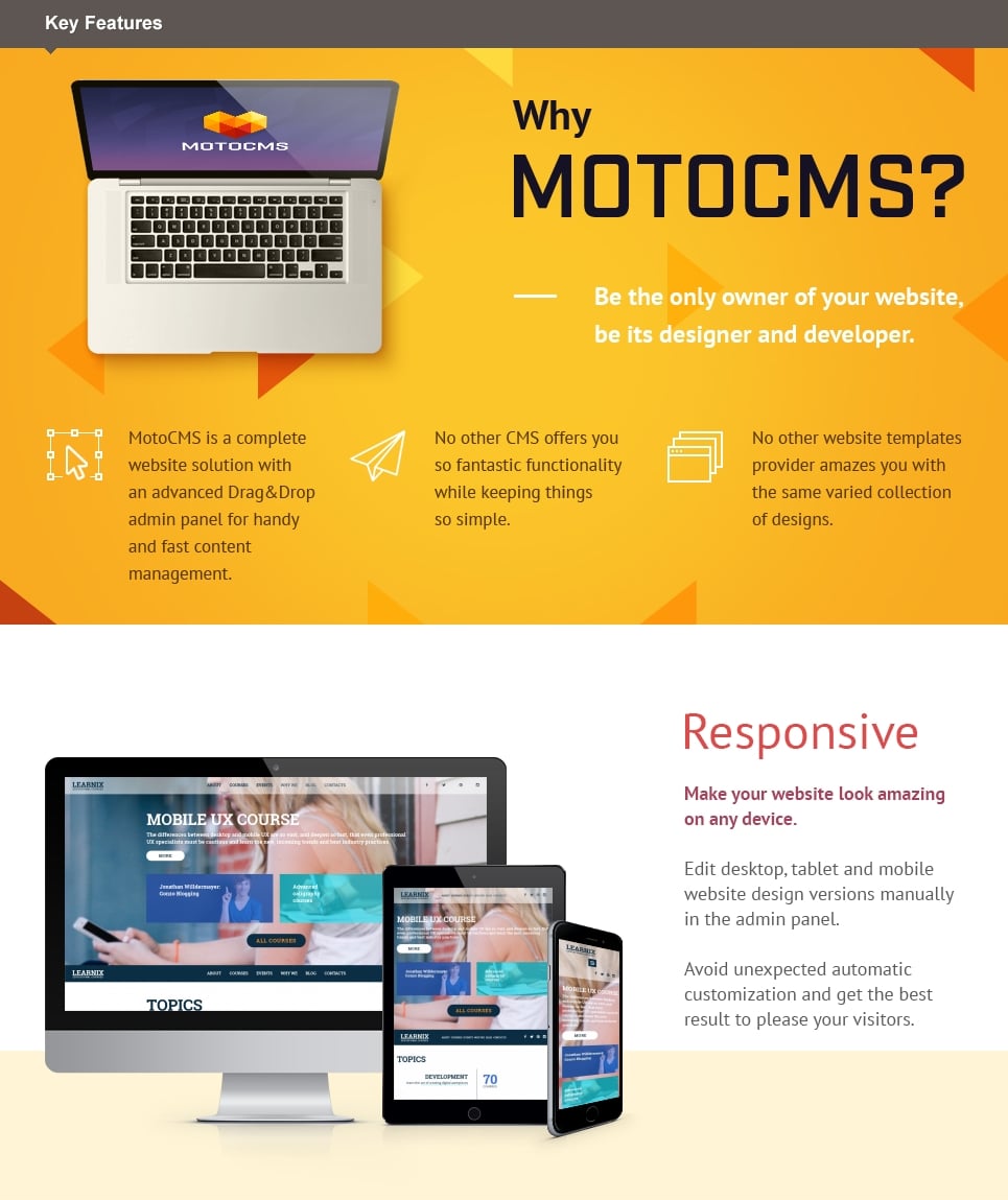 шаблон education moto cms 3
