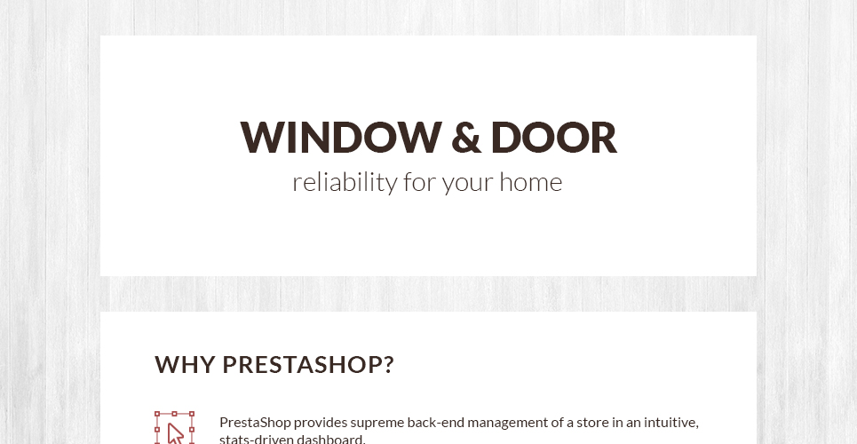 тема окна двери prestashop
