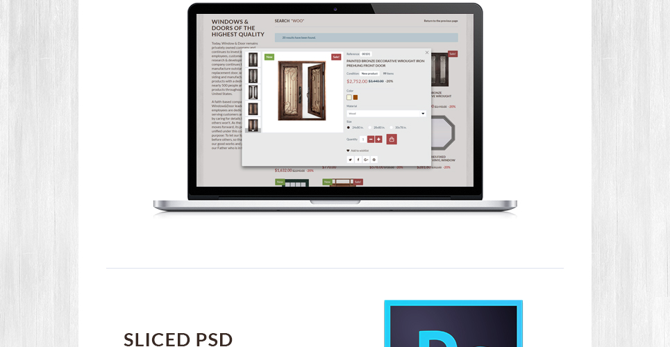 тема окна двери prestashop