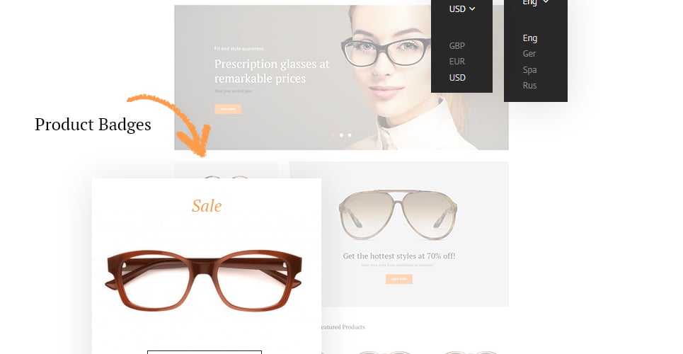 тема glassini magento