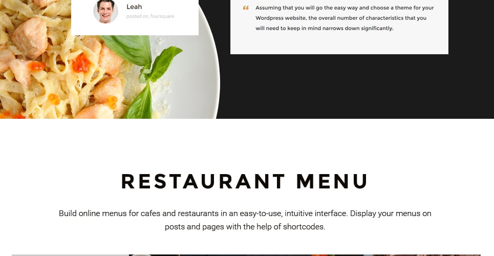 ресторан изысканной кухни отзывчивый wordpress тема