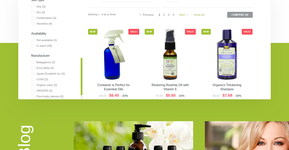 тема prestashop по уходу за кожей