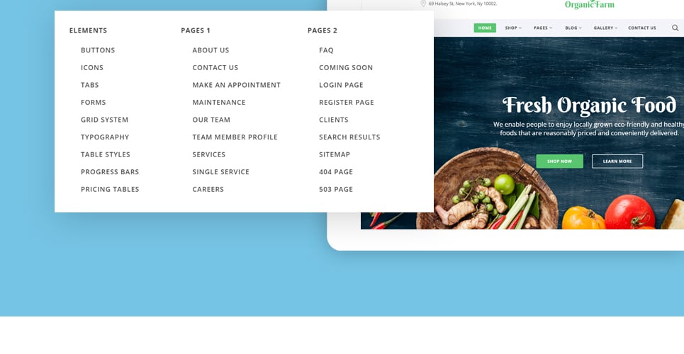 food & drink многостраничный креативный html bootstrap шаблон сайта
