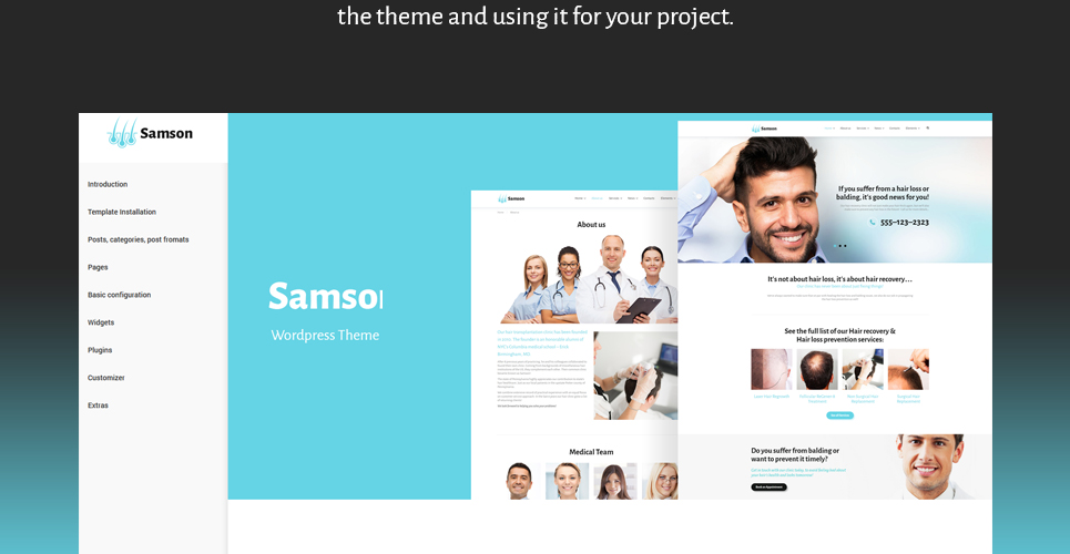 тема wordpress клиники восстановления волос