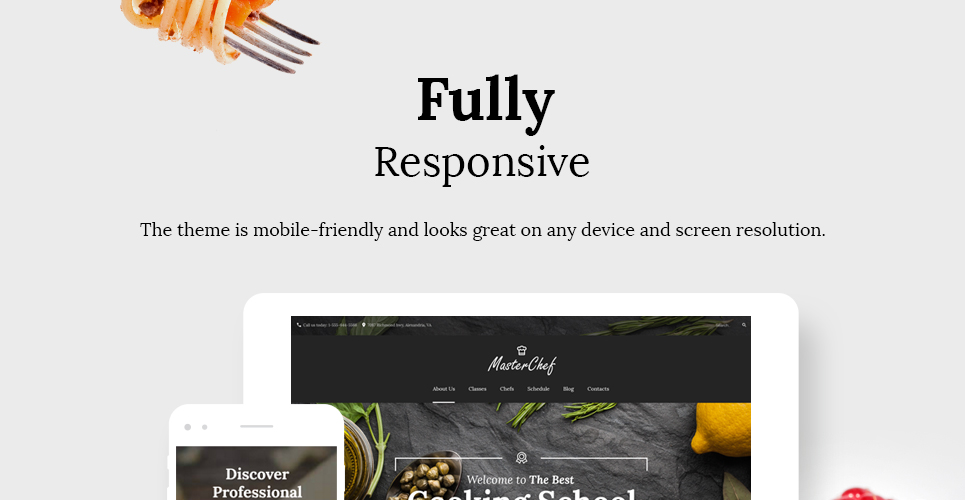 Мастер Шеф кулинария школа wordpress тема