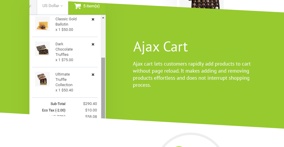 шаблон вкусного блюда opencart