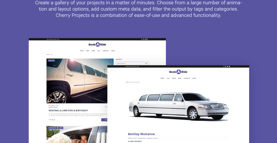 прокат лимузинов wordpress theme