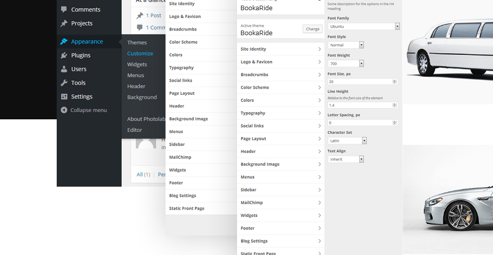 прокат лимузинов wordpress theme