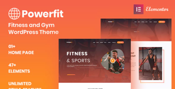 фитнес и тренажерный зал wordpress тема