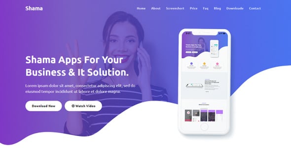 шаблон целевой страницы html приложения