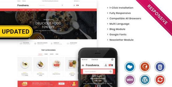 тема магазина быстрого питания и ресторанов woocommerce