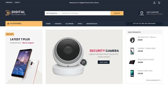 тема магазина цифровой электроники prestashop