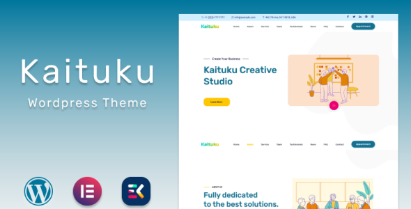 fast startup studio landing page wordpress theme