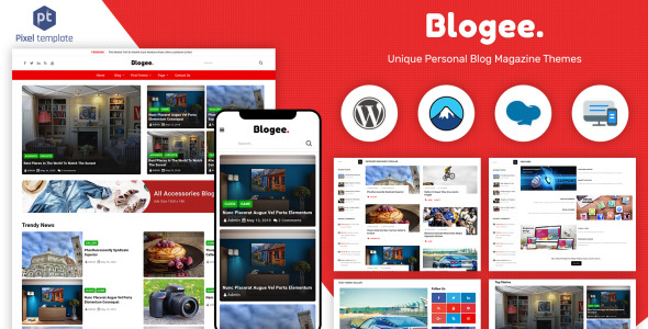 концепция блога и новости wordpress тема