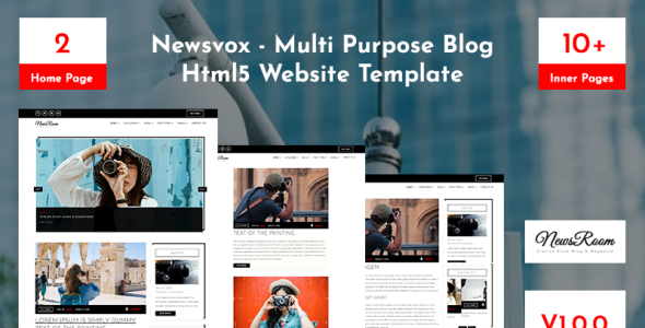 многоцелевой блог html5 шаблон сайта