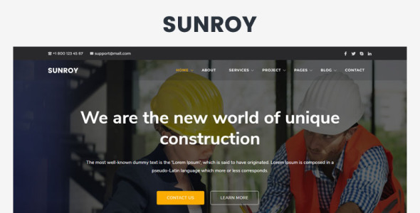 Architecture, Construction Website Template