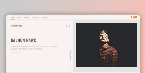 Html Personal Portfolio Landing Page Template