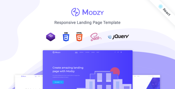 Responsive React Landing Page Template