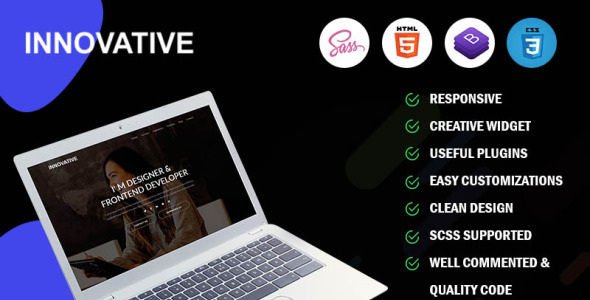 Innovative CV Landing Page Template