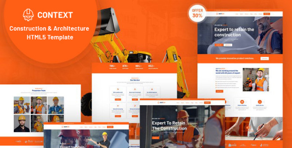 Construction and  Architecture HTML5 Website Template