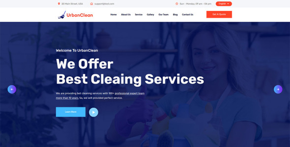Urbanclean Landing Page Template