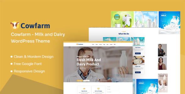 молоко и молочные продукты отзывчивая тема wordpress