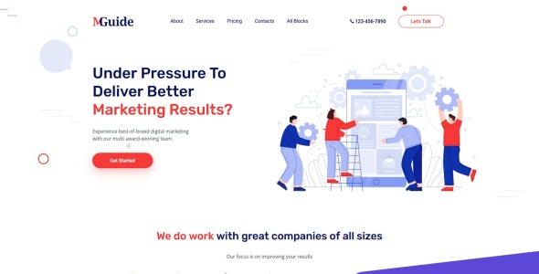 Marketing Guide MotoCMS Landing Page Template