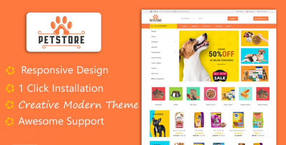 Animal and Pet Responsive OpenCart Template